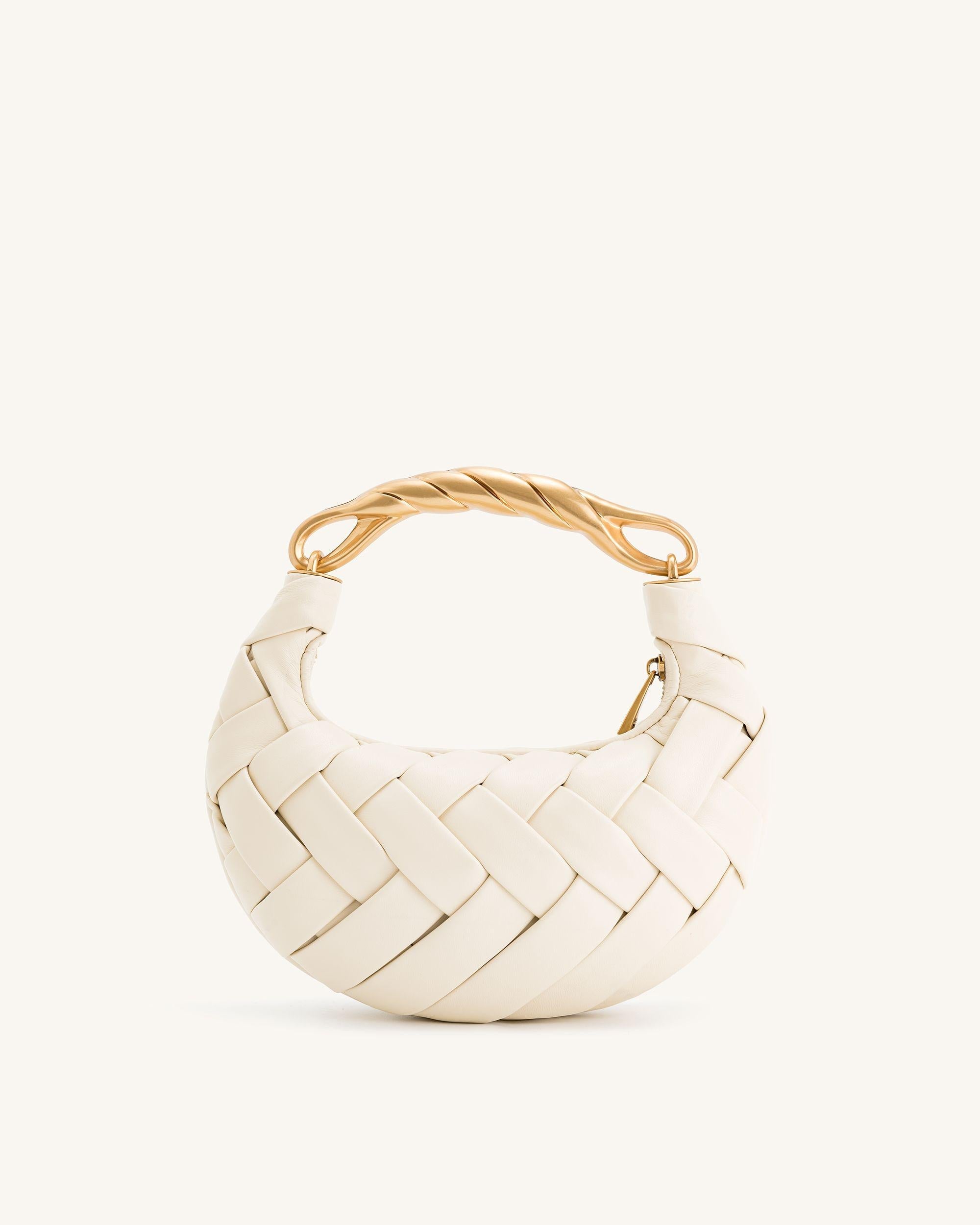 Orla Woven Shoulder Bag - White