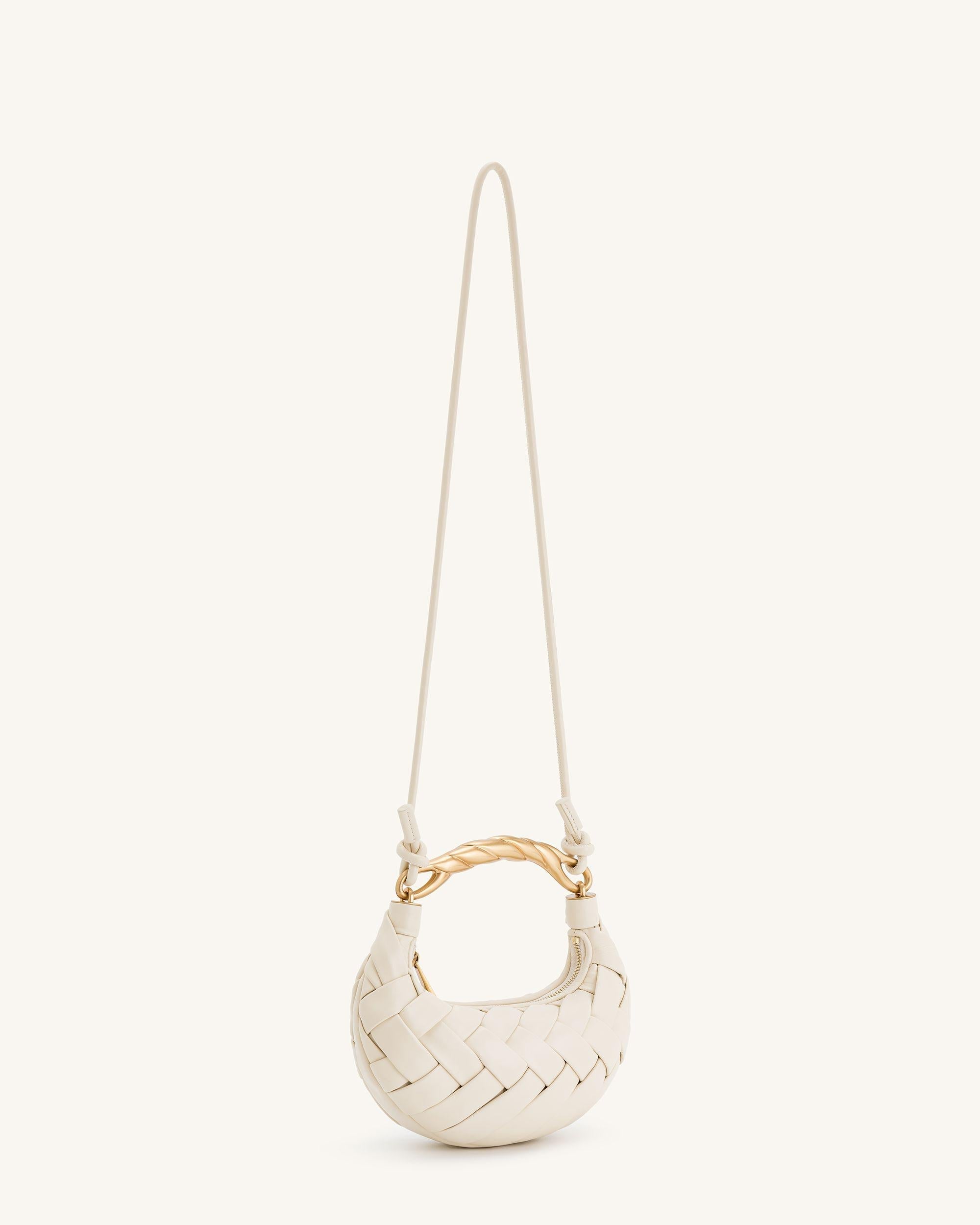 Orla Woven Shoulder Bag - White