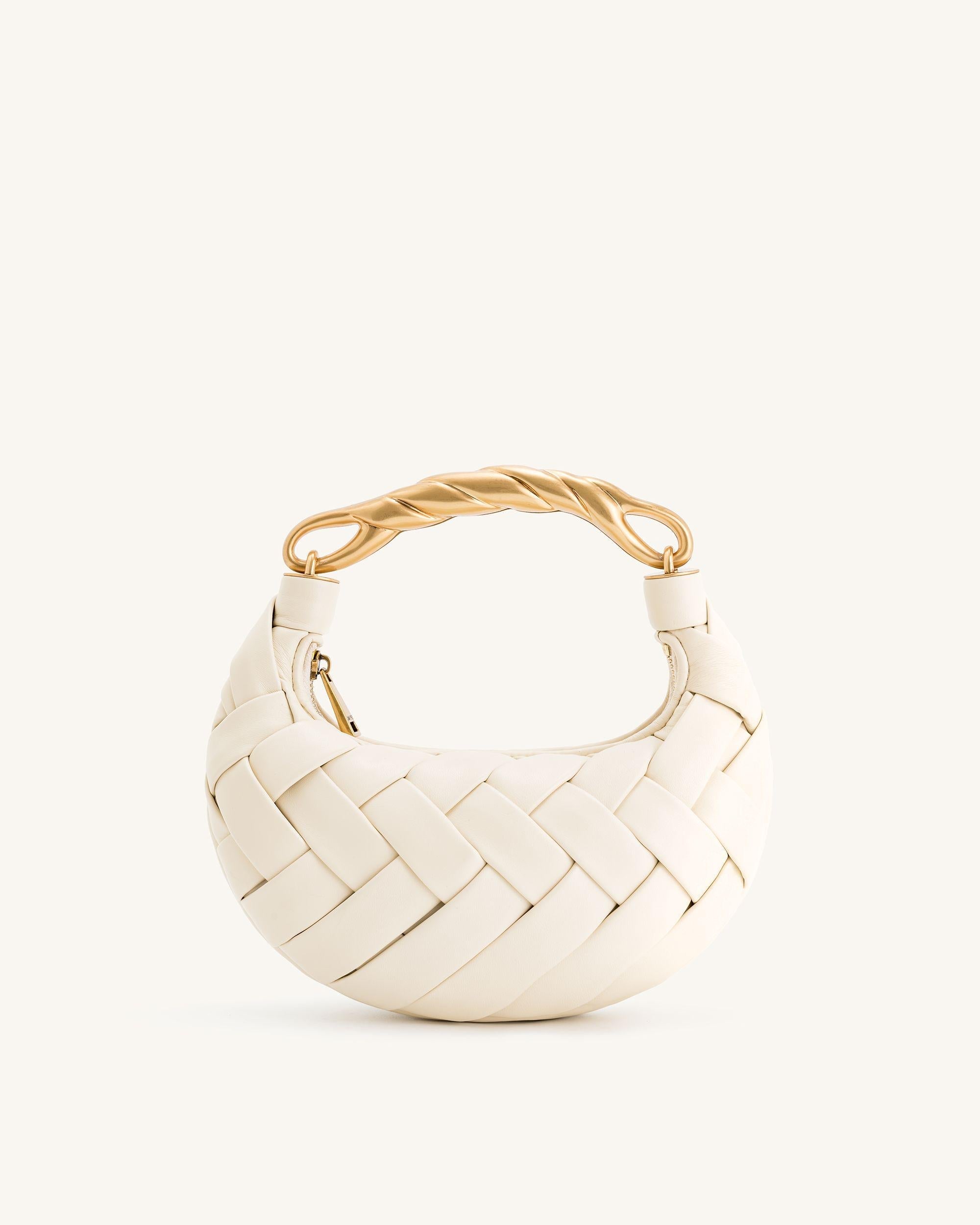 Orla Woven Shoulder Bag - White