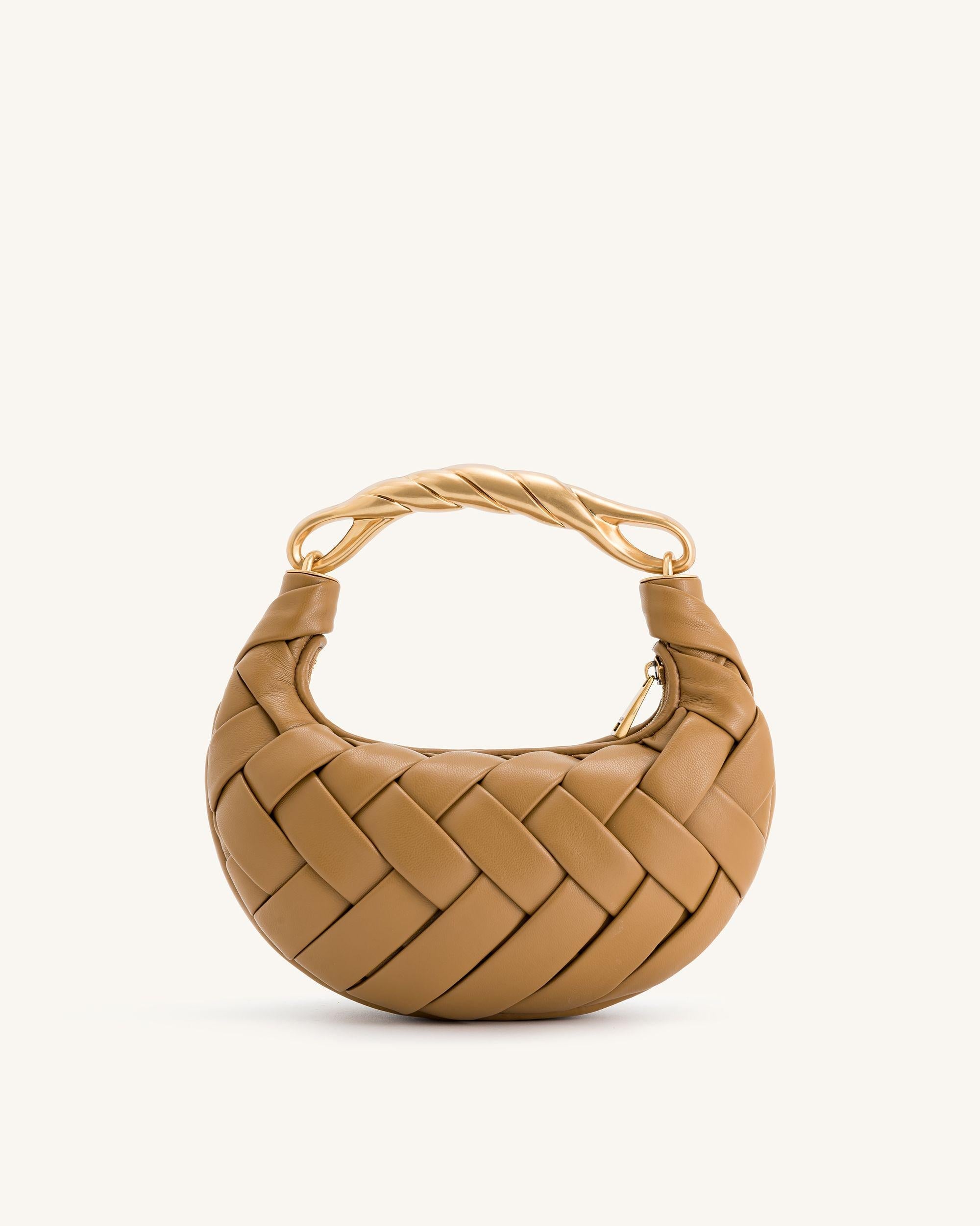 Orla Woven Shoulder Bag - Brown