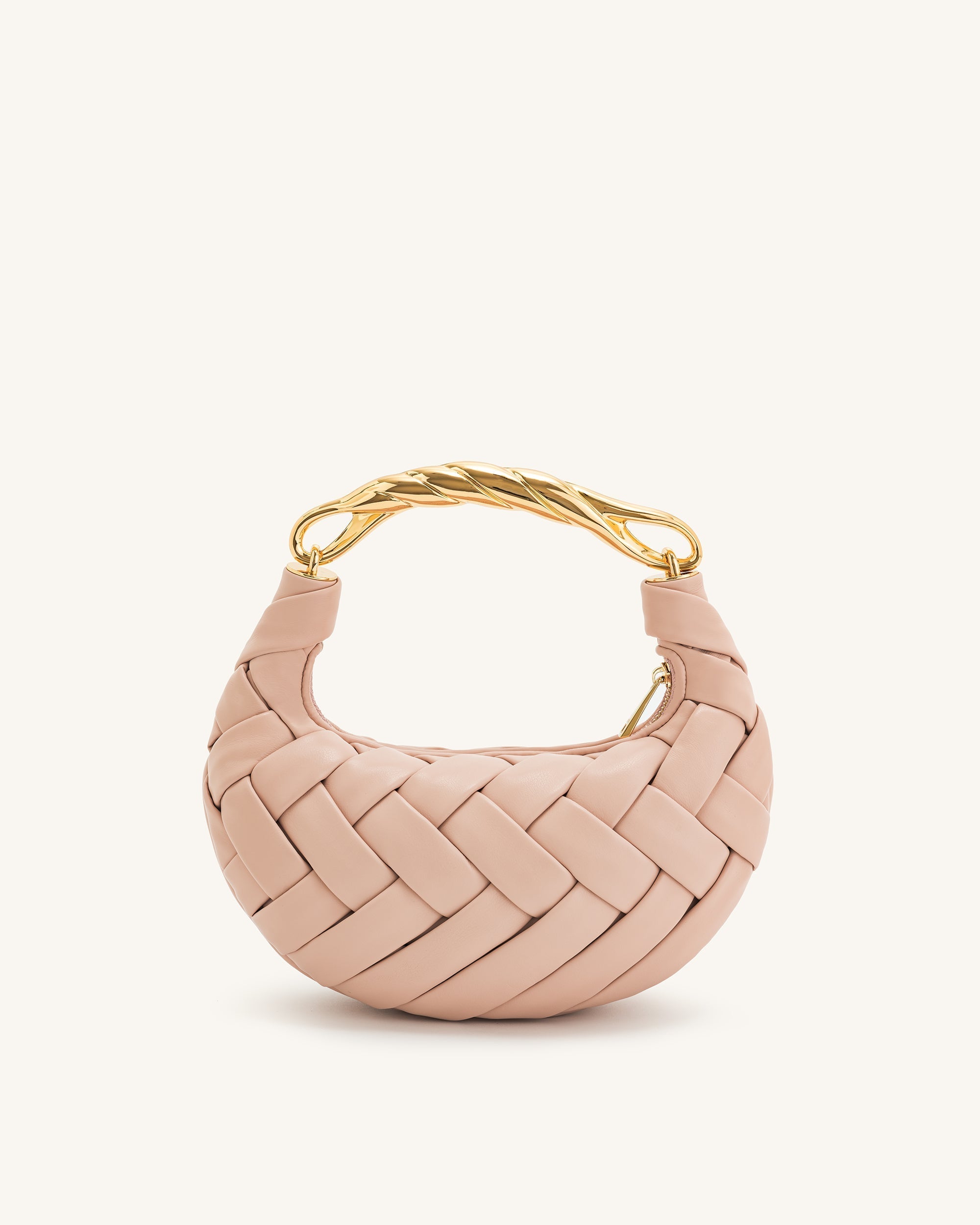 Orla Woven Handbag - Blush Beige