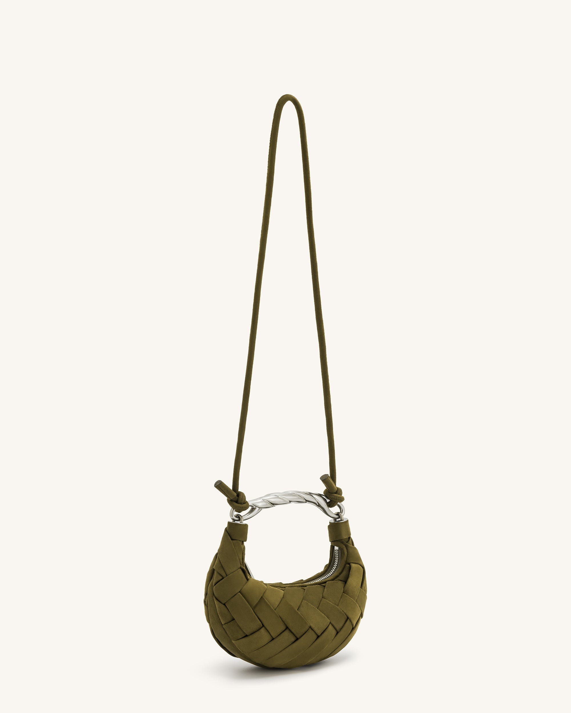 Orla Woven Handbag - Dark Olive Green