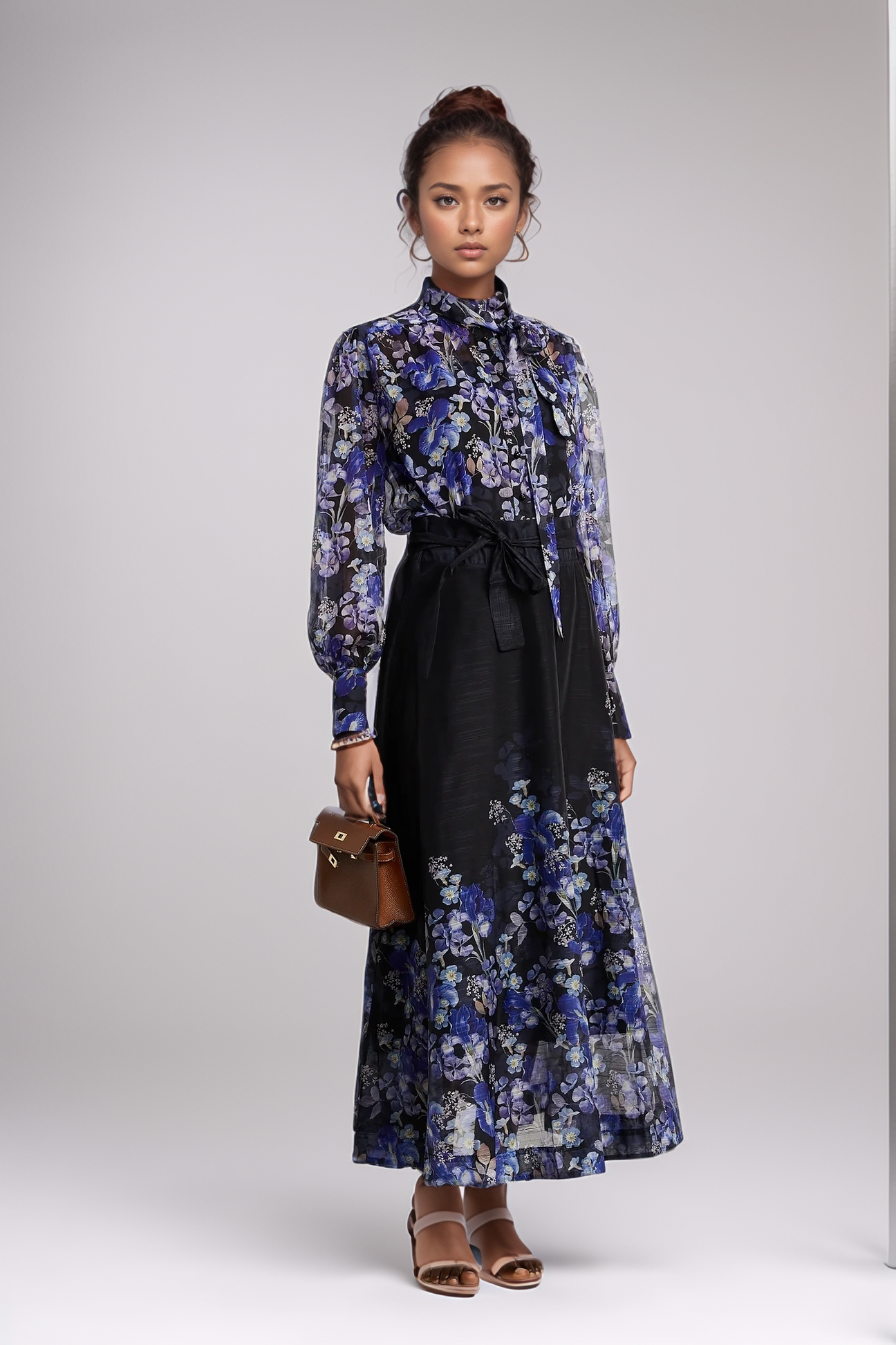 Blanche® floral-print shirt & skirt matching set